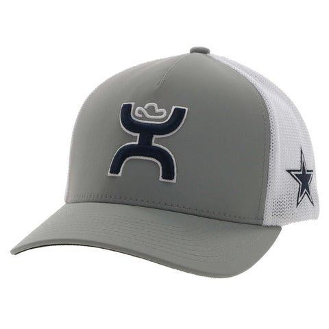 Hooey Dallas Cowboys Grey/White FlexFit Cap