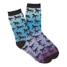 Blue to Purple Fade Horse Socks