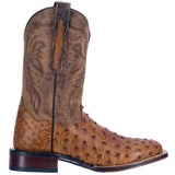 Dan Post Men's Alamosa Full Quill Ostrich Square Toe Boot 