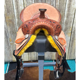 Paul Taylor Youth Floral Barrel Saddle