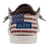 Hey Dude Mens Wally Shoe Off White Patriotic