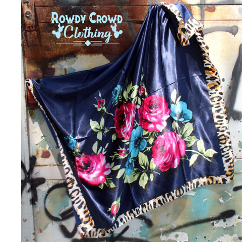 Rowdy Crowd Navy Floral Wild Rag