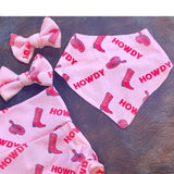 Pink Howdy Bandana Bib