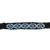 Professional Choice- Black Braided Halter with Blue Beaded Nose Band