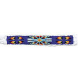 Professional Choice- White Braided Cowboy Halter with a Royal Beaded Nose Band