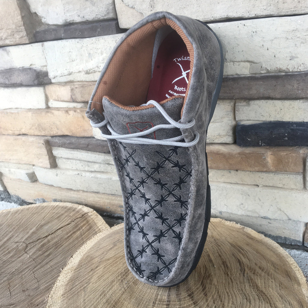 ~PRE SALE~ WE Exclusive Twisted X Kid's Grey and Black Barbwire Driving Moc 
