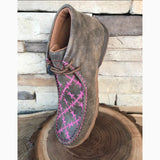 ~PRE SALE~ WE Exclusive Twisted X Kid's Brown and Pink Barbwire Driving Moc 