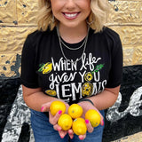 Texas True Black Tee-When Life Gives You Lemons