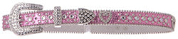 Kid's Pink Rhinestone Heart Belt