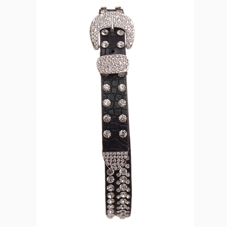 Kid's Black Studded Rhinestone Belt 