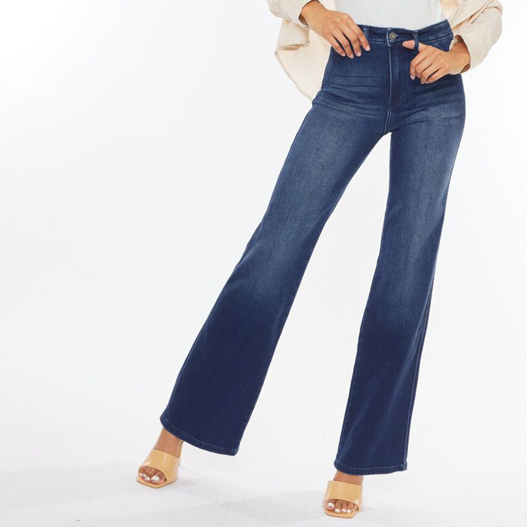 Kancan Dark Ultra High Slim Flare Jeans – Western Edge, Ltd.
