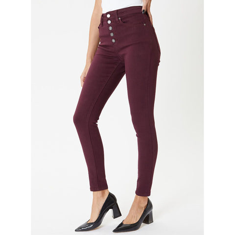 KanCan Burgundy High Rise Skinny Jean