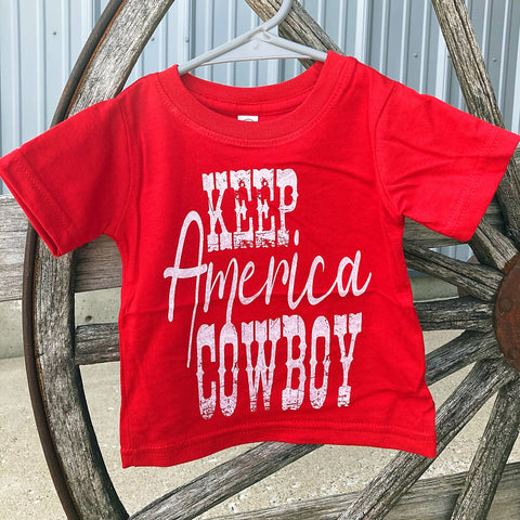 Keep America Cowboy Kid Tee