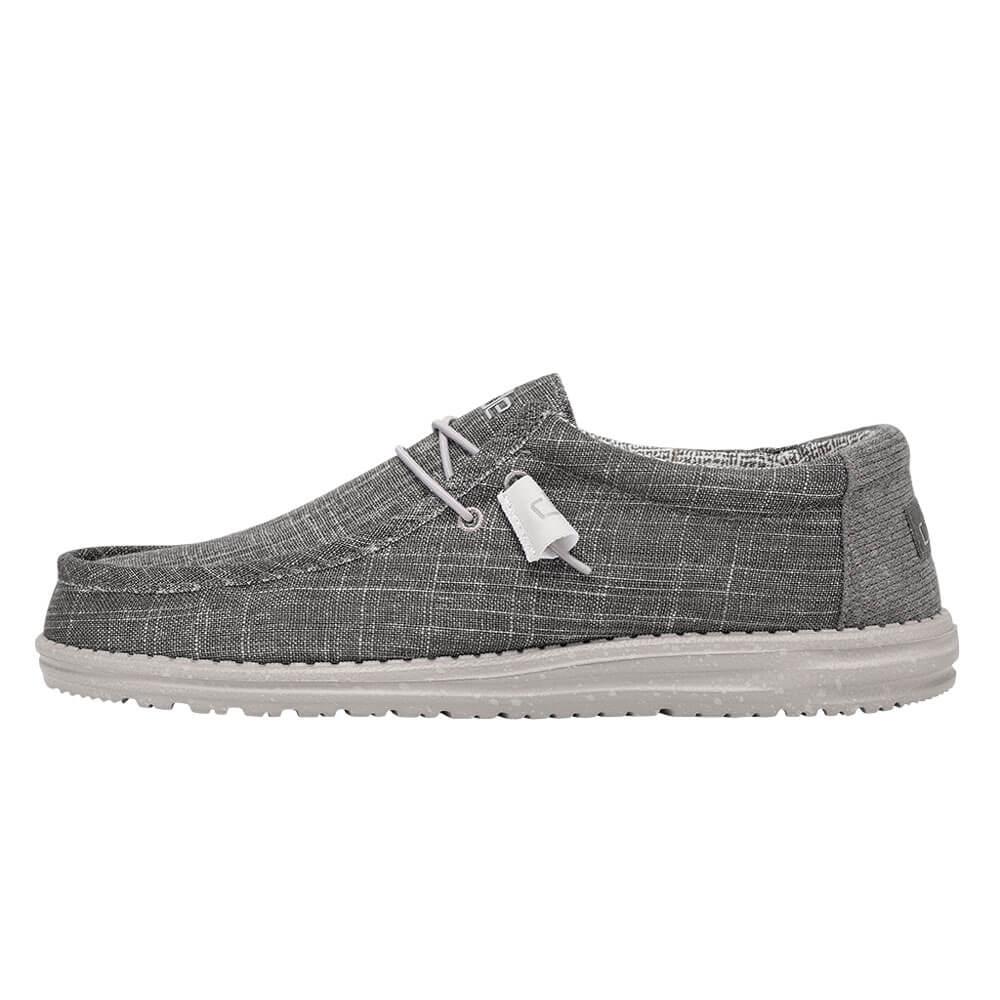 Hey Dude Men's Wally Ash Crosshatch Shoe - Main Image