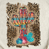 Rebel Rose Cream Graphic Tee - Leopard Aztec Cactus