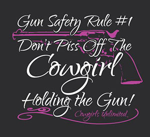 Women's Dark Heather Gray "Gun Safety Rule" T-Shirt