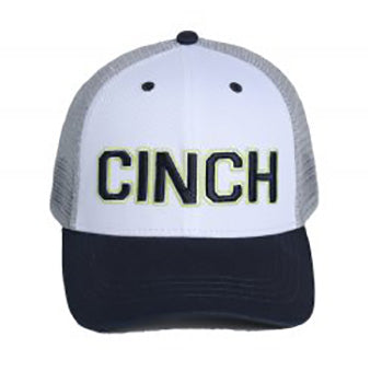 Cinch White, Navy and Gray Cinch Logo Cap