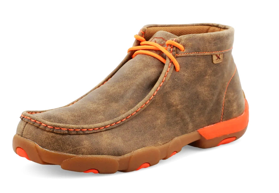Twisted X Men s Brown Orange Driving Moc Western Edge Ltd