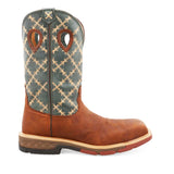 Twisted X Men's Composite Pull-On Work Boot-Green/Cream Top