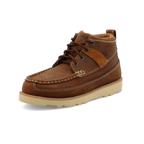 Twisted X Youth Oiled Saddle Wedge Sole Boot