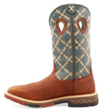 Twisted X Men's 12" Western Pull-On Work Boot-Green Top