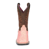 Youth Girl's Ariel Pastel Glitter Square Toe Boots