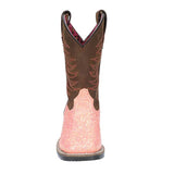Smoky Mountain Girl's Ariel Pastel Glitter Square Toe Boots