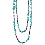 Turquoise Nugget and Pearls necklace