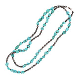 Turquoise Nugget and Pearls necklace