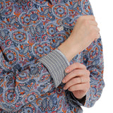 Cinch Blue, Red and Orange Paisley Shirt