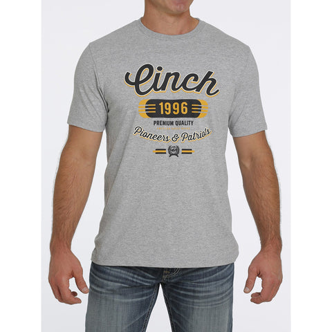 Cinch Heather Grey Logo Tee