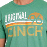 Cinch Men's Heather Green Original Logo Tee