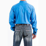Cinch Solid Blue Long Sleeve Button Shirt