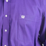 Cinch Purple Solid Button Down Shirt