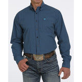 Cinch Men's Turquoise and Navy Shirt