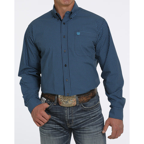 Cinch Men's Turquoise and Navy Shirt