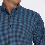 Cinch Men's Turquoise and Navy Shirt