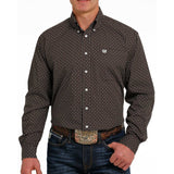 Cinch Men's Brown Geometric Shirt