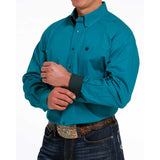 Cinch Men's Solid Teal Shirt