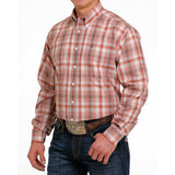 Cinch Men's Orange Plaid Shirt