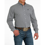 Cinch Men's Grey Geometric Pattern Shirt