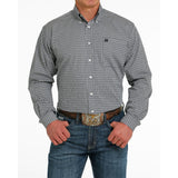 Cinch Men's Grey Geometric Pattern Shirt