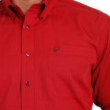 Cinch Men's Red & Black Micro Striped Shirt
