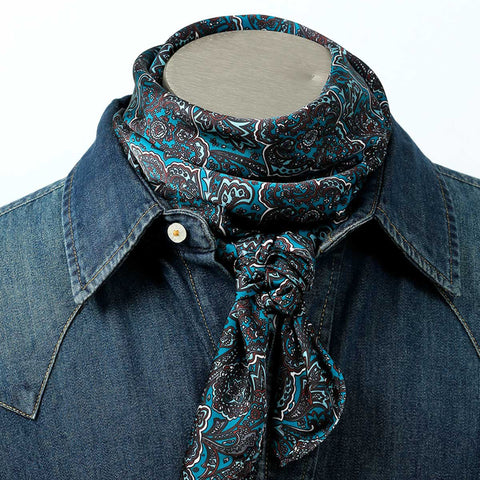 Cinch Teal Paisley Wild Rag