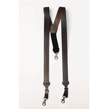 Nocona Men's Brown Basket Weave Suspenders