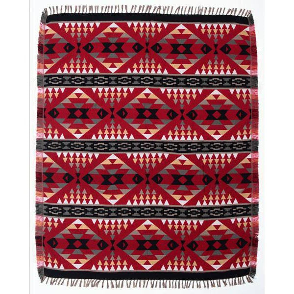 Red Southwest Design Accent Throw