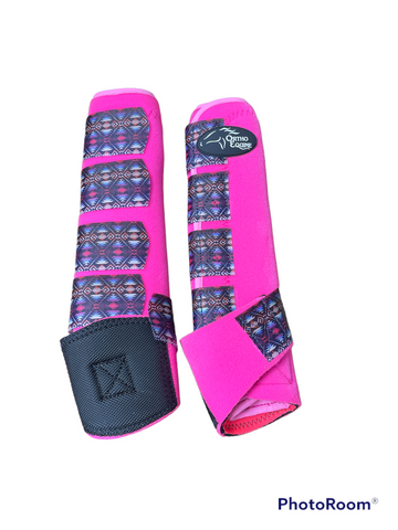 Ortho Equine Hot Pink & Pendleton Hind Complete Comfort Boots
