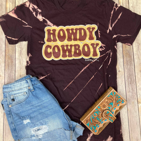 Howdy Cowboy Tie Dye Tee