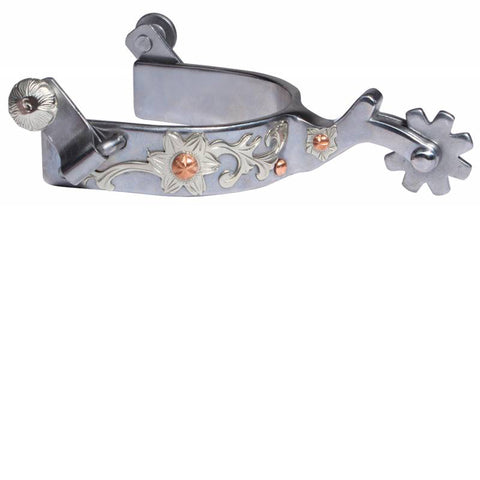 Professional's Choice Youth Spur Silver w/ Floral Design