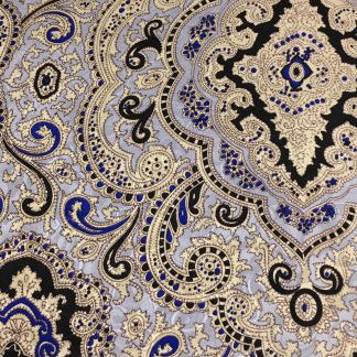 Wyoming Traders Ivory and Gold Paisley Wild Rag